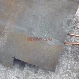 flat type induction coil for heating steel plate