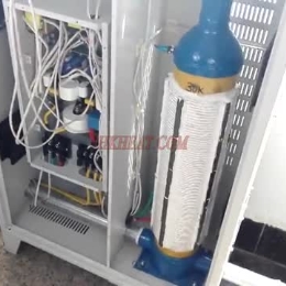 full air cooled induction heater for heating steel core for heating water to provide heating to (4)