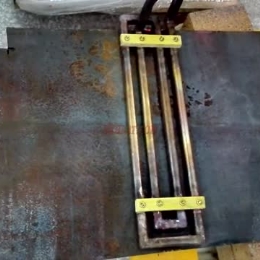 induction hardening side surface of steel plate by rf induction heater (3)