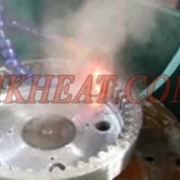 induction quenching interior gear teeth by UHF induction heater