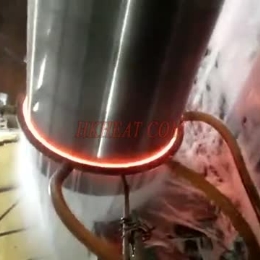 induction quenching steel roller by MF induction heater