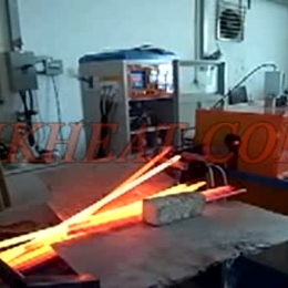 quick induction forging steel rods by 300KW MF induction heater