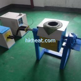 40KW MF induction melting machine with tilting furnace