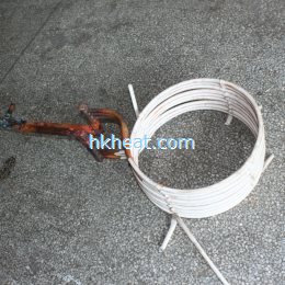 3 turns with 3 parallel helical induction coil