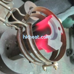 Parallel shape induction coil heating metal