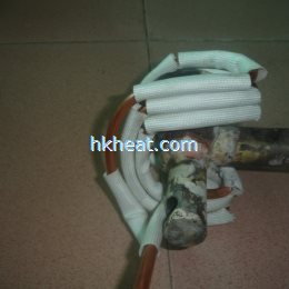 U shape induction coil for brass soldering copper connector