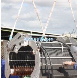 clamp induction coil for preheating pipeline