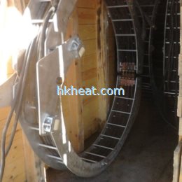 clamp induction coil for preheating pipeline