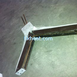 custom design V shapre induction coil for heating surface