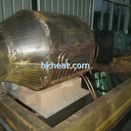 customized half open induction coil for heating steel roller