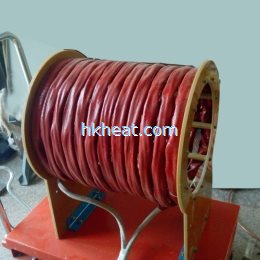 hydraumatic moveable flexible air cooled induction coil