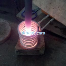 induction heating graphite rod by UHF machine