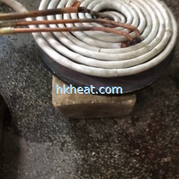 series-wound pancake shape induction coil for heating steel plate surface