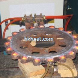 tooth match parallel induction coil heating gear teeth