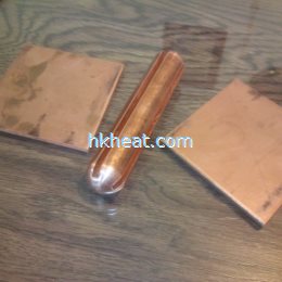 induction brass soldering for copper workpiece