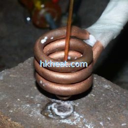 induction brazing brass fitting to copper air lines