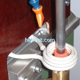 induction hard brazing to brass substrate