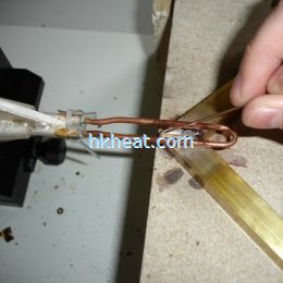 Induction brass solering copper pipes