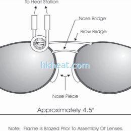 induction brazing eyeglass frame assembly