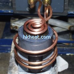 Induction brazing carbide to steel