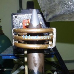 induction brazing carbide to steel shaft