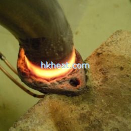 induction brazing with an i.d. coil