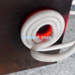 induction annealing steel plate by U shape double ear induction coil