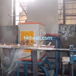 induction annealing umbrella ribs by 60KW UHF induction heater