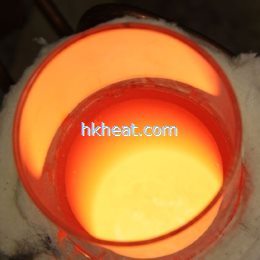 Induction melting glass