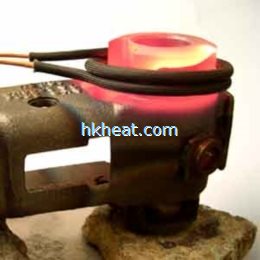 UHF induction heating bolt head