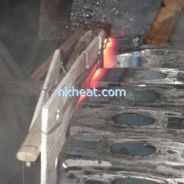 induction hardening ends of steel rods