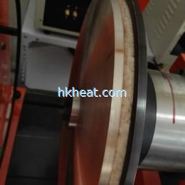 induction heating 42CrMo steel plate edge for aircraft testing