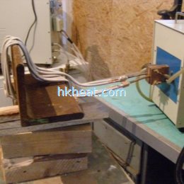 induction heating L shape steel with L shape induction coil