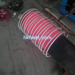 induction heating end of pipeline by 160kw induction heater