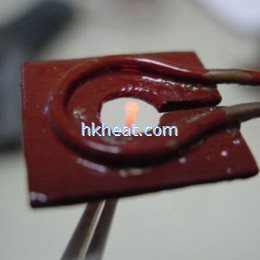 induction heating small wire with strengthening coil