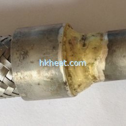 induction jointing stainless pipes for airplane