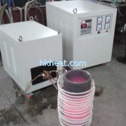 induction melting steel by custom-design 120KW induction heater