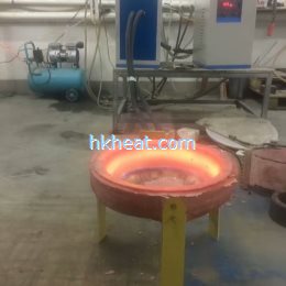 induction melting with titanium alloy pot by customized induction coil