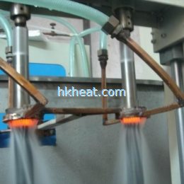 induction quenching D70XL600mm axle for 2mm quenching depth to 55HRC by 100KW induction heater