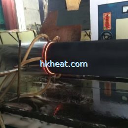 induction quenching large steep pipe by 500KW RF induction heater