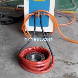 induction shrink fitting coupling hub for oil pipes project by water cooled flexible induction coil