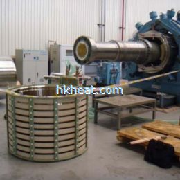 induction unassemble 2Ton guard ring of turbine  by HK-DSP240C-RF air cooeld induction heater