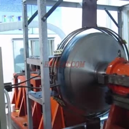 heating source simulation by 100KW induction heating machine of heating rotating table